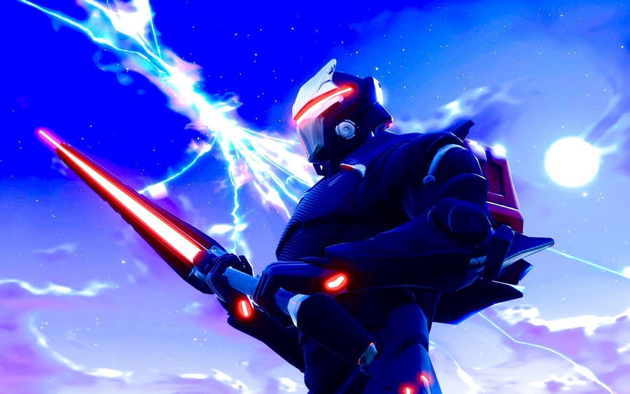 Cool Fortnite Armored Omega Background Wallpaper