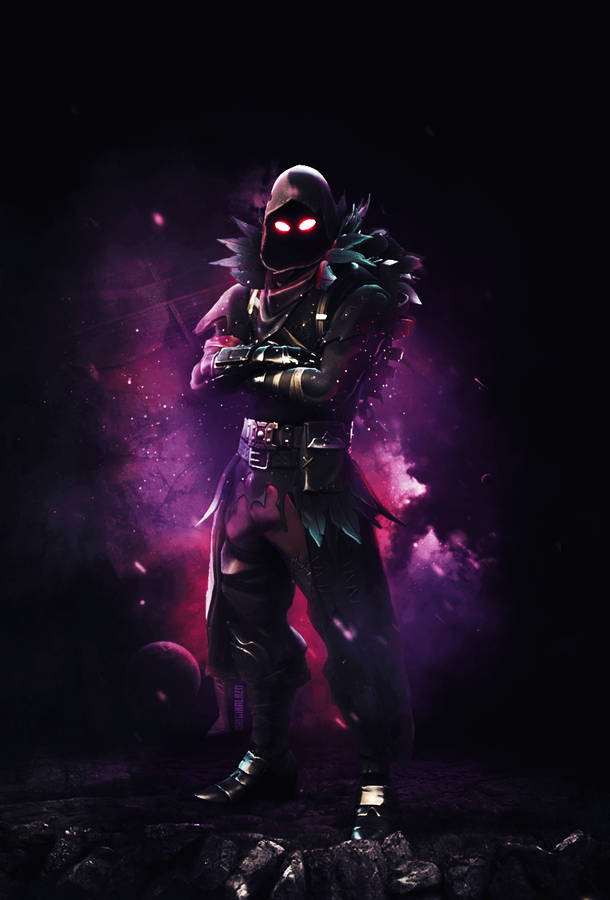 Cool Fortnite Raven Outfit Wallpaper