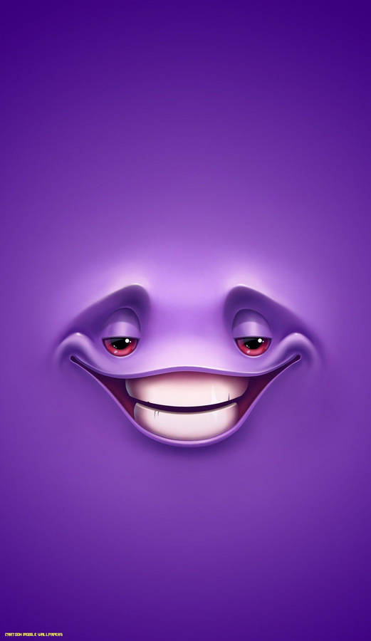 Cool Funny Purple Face Wallpaper