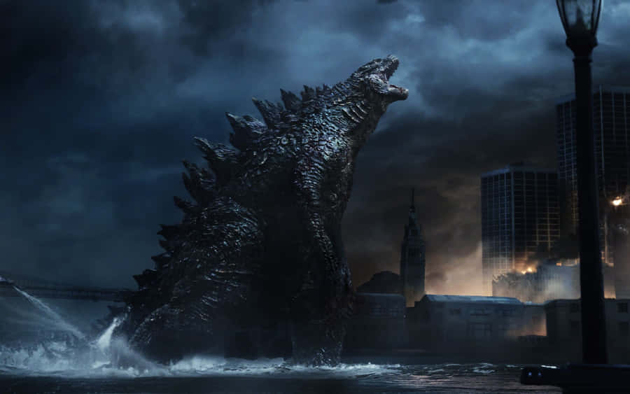 Cool Godzilla In Ocean Wallpaper