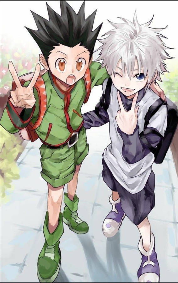 Cool Gon And Killua Digital Drawing Wallpaper