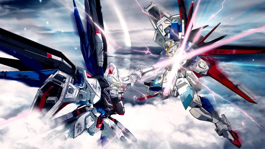 Cool Gundam Battle Wallpaper