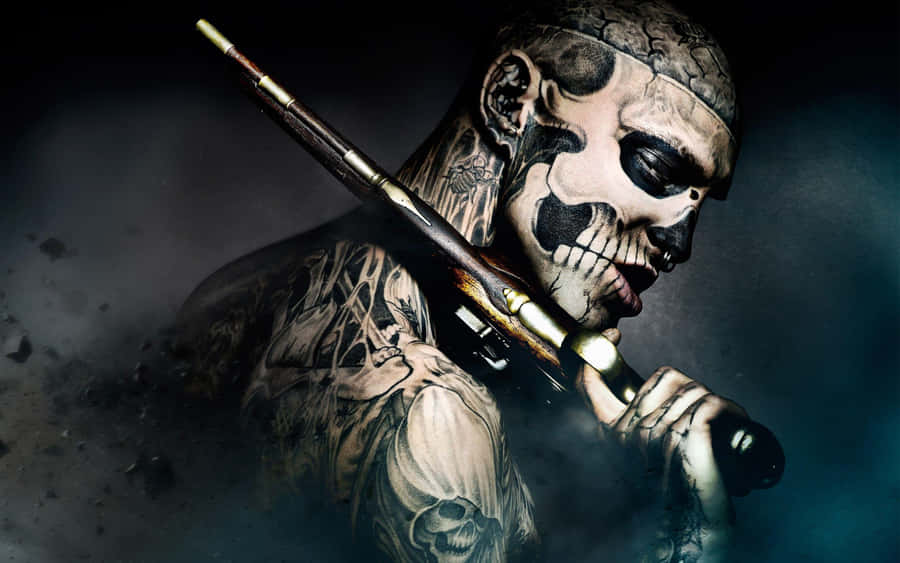 Cool Guy 47 Ronin With Gun Wallpaper