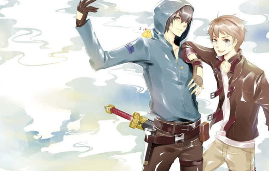 Cool Guys With Katana Sword Wallpaper