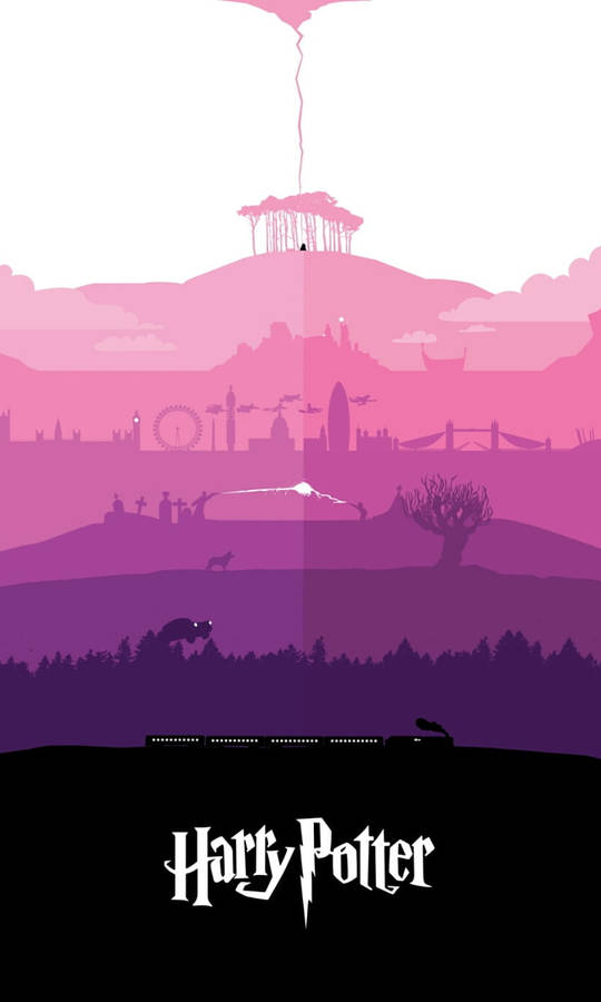 Cool Harry Potter Pink Layers Wallpaper