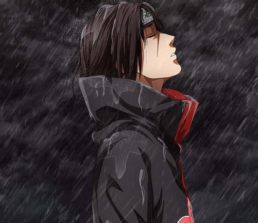 Cool Itachi With A Powerful Sharingan Eye Wallpaper