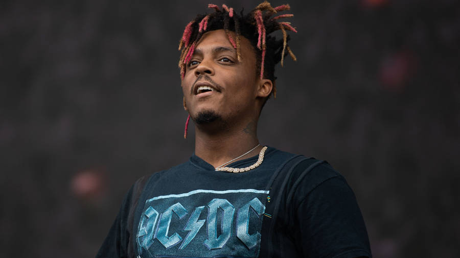 Cool Juice Wrld Ac/dc Shirt Wallpaper