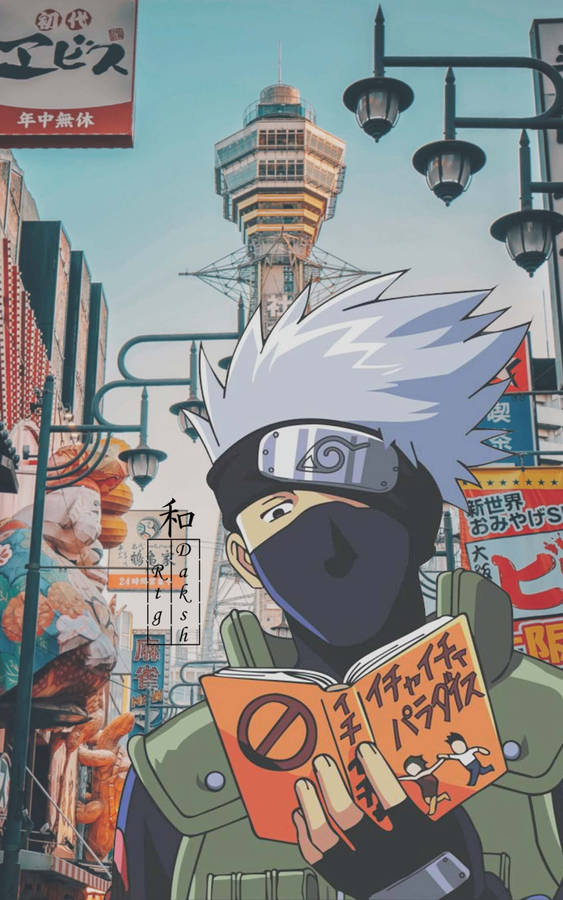 Cool Kakashi As Bookworm Wallpaper