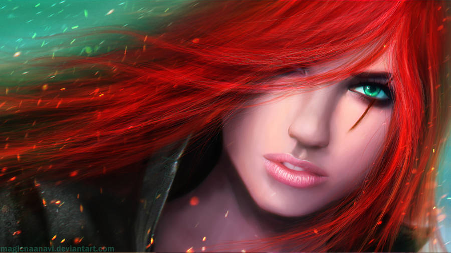 Cool League Of Legends Katarina Art Wallpaper