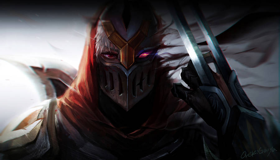 Cool League Of Legends Zed Art Wallpaper