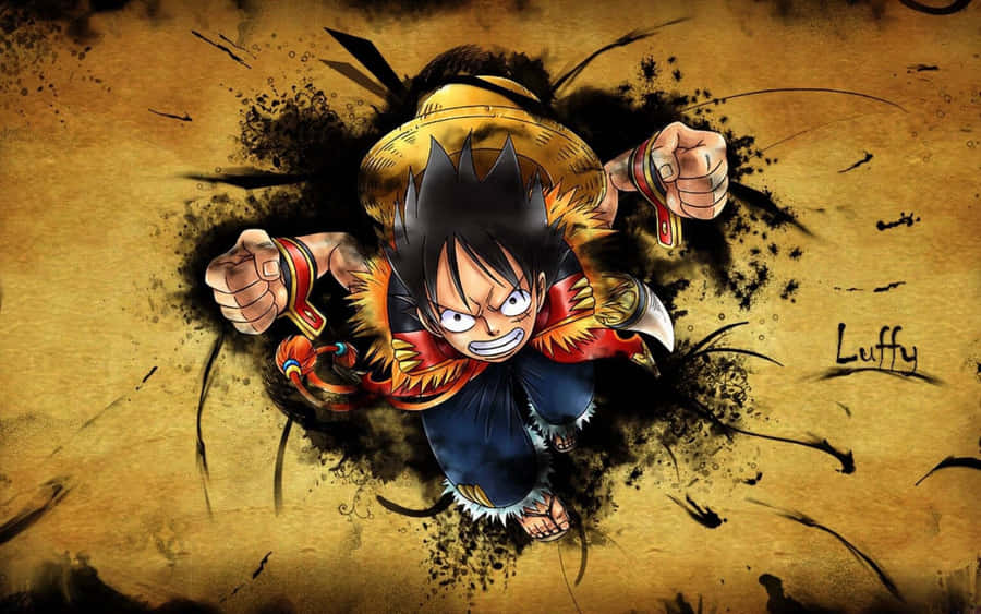 Cool Luffy Snapping His Fingers With Style Wallpaper