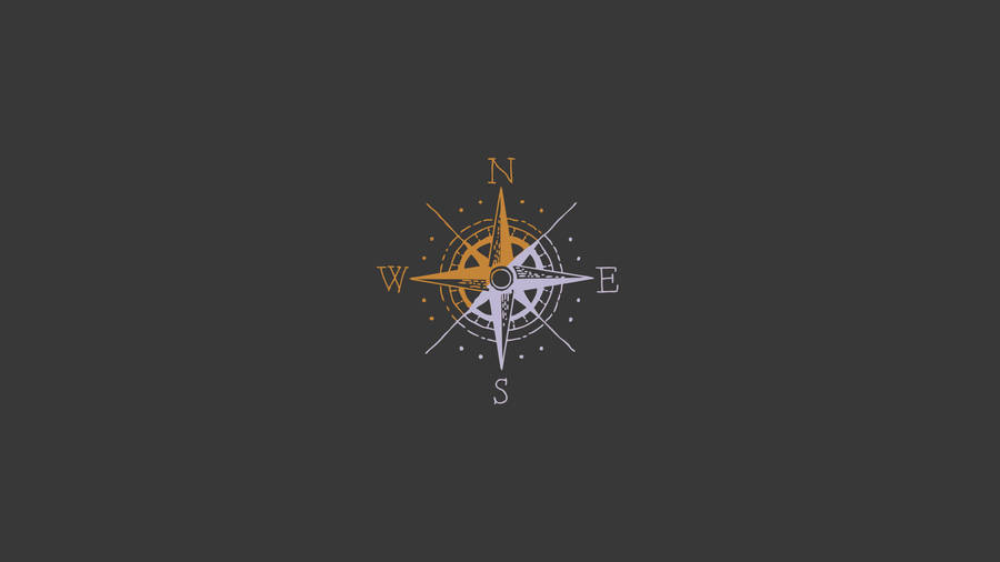 Cool Minimalist Compass Rose Wallpaper