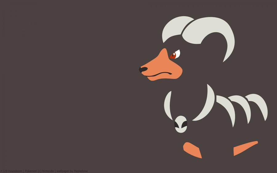 Cool Minimalist Houndoom Wallpaper