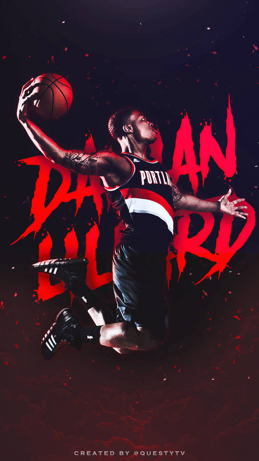 Cool Nba Damian Lillard Poster Wallpaper