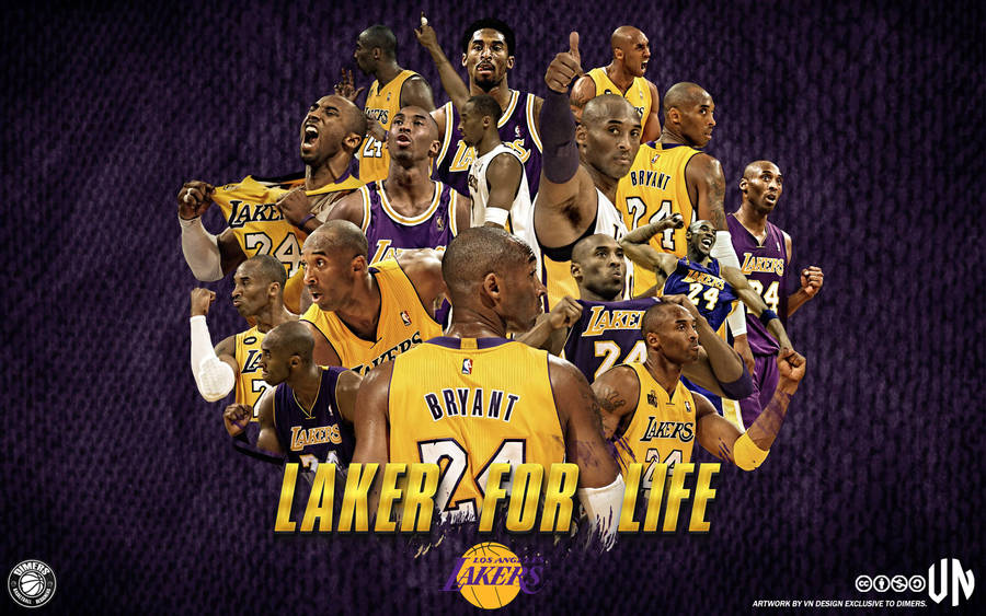 Cool Nba Laker For Life Wallpaper