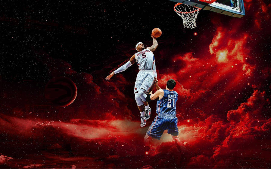 Cool Nba Space Poster Wallpaper