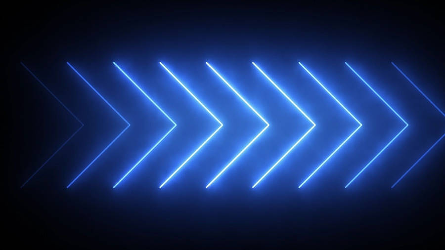 Cool Neon Blue Arrows Wallpaper
