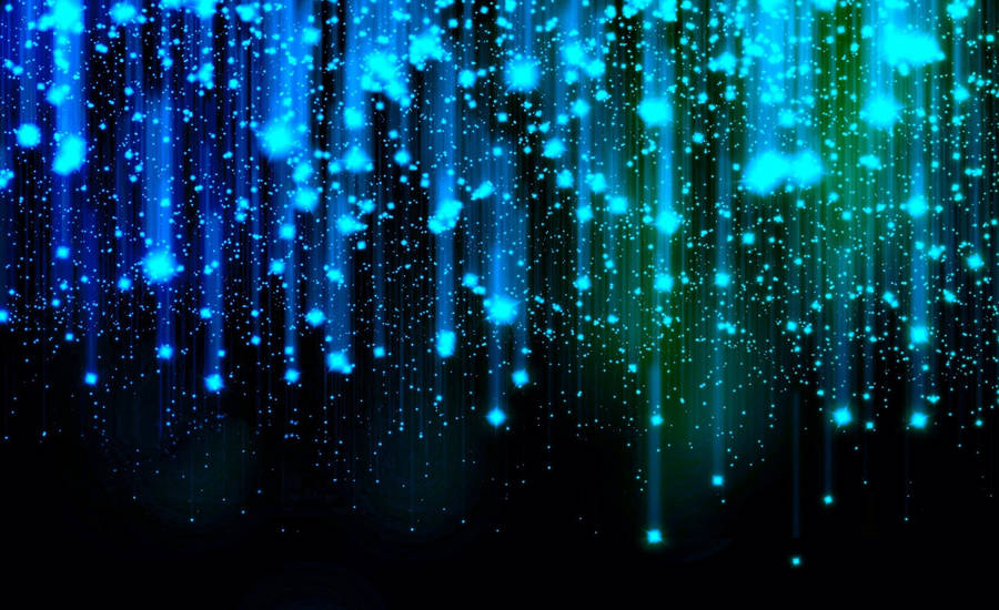 Cool Neon Blue Drops Wallpaper