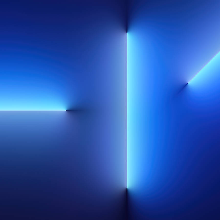 Cool Neon Blue Lights Inside A Dark Room Wallpaper