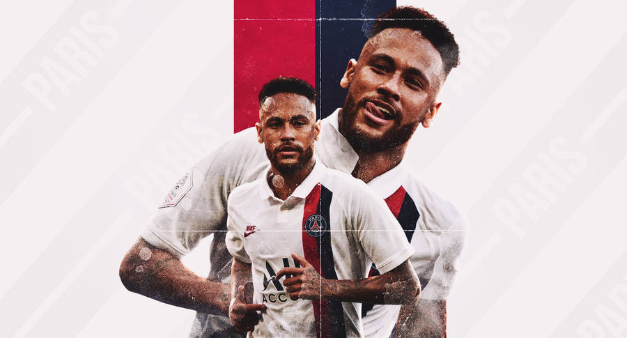 Cool Neymar Jr White Jersey Wallpaper