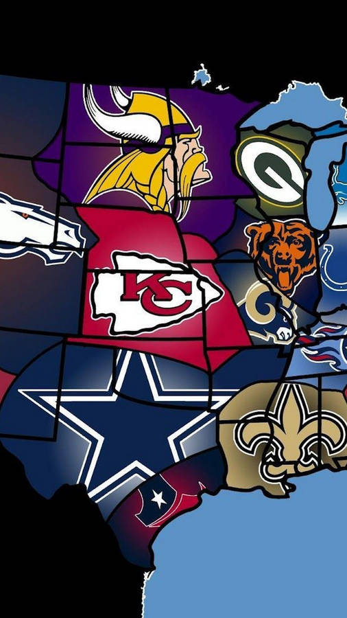 Cool Nfl Teams Map Wallpaper