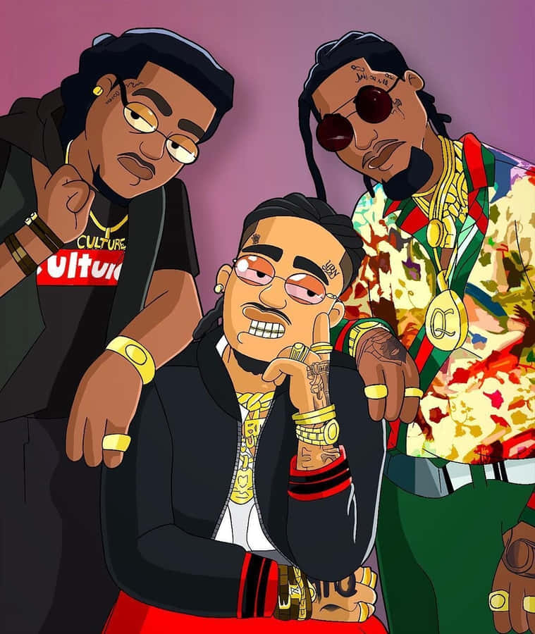 Cool Rapper The Migos Wallpaper