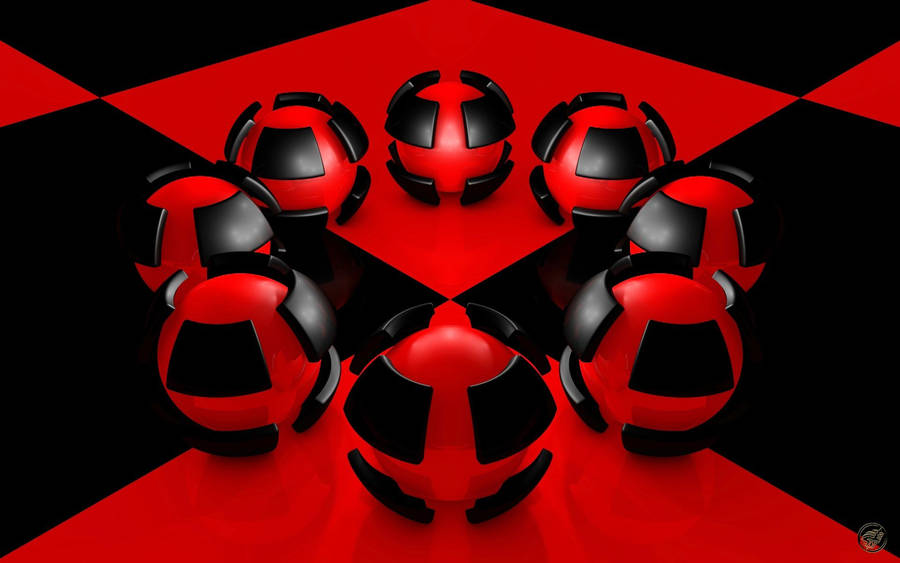 Cool Red Board And Balls Wallpaper
