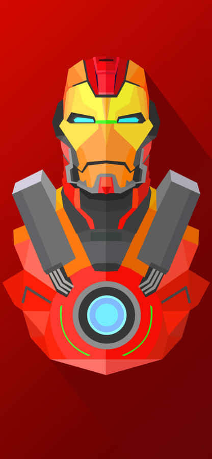Cool Red Orange Iron Man Iphone Wallpaper