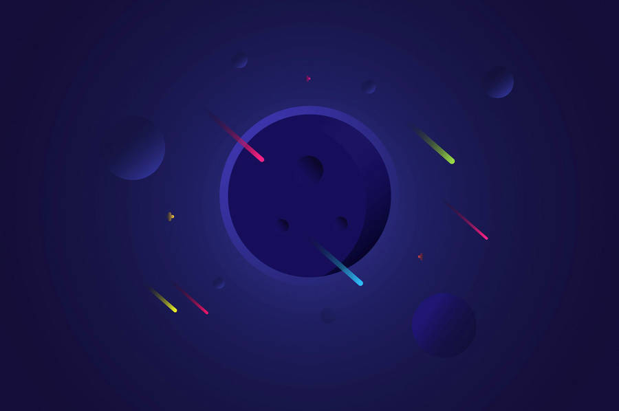 Cool Simple Abstract Planet Wallpaper