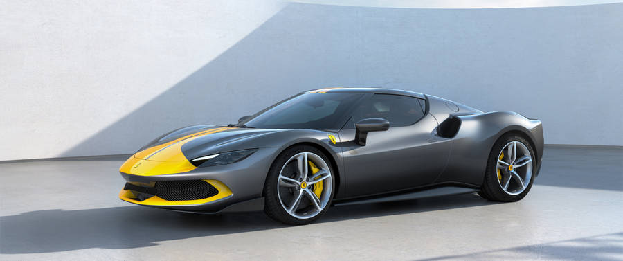 Cool Sports Car Ferrari Yellow Front Wallpaper