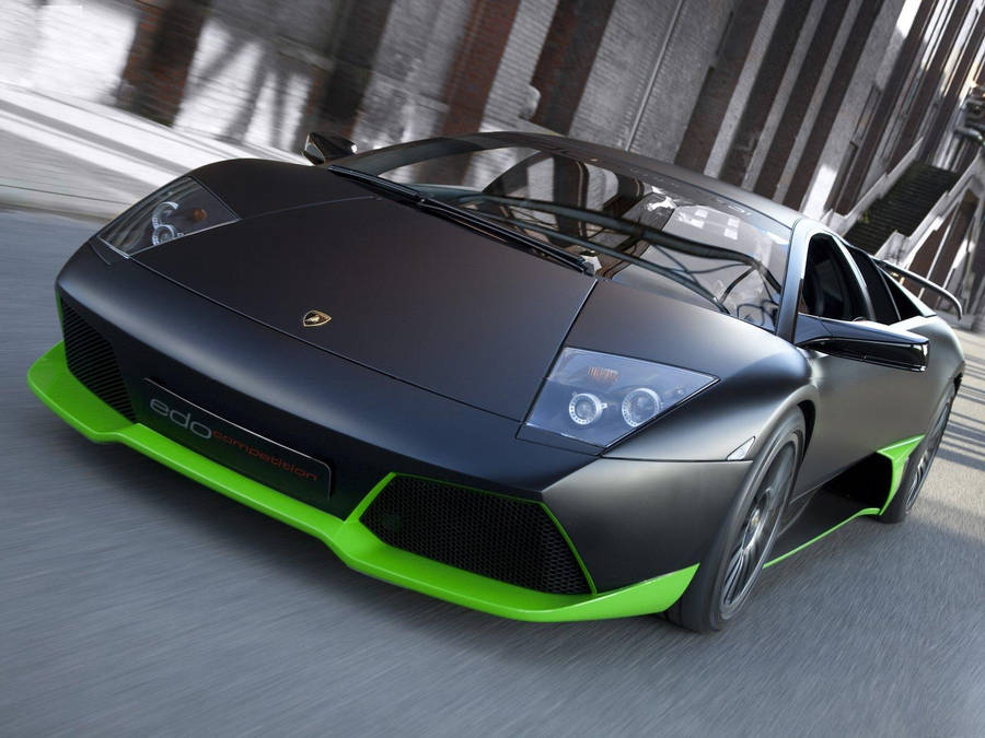 Cool Sports Car Green Black Lamborghini Wallpaper