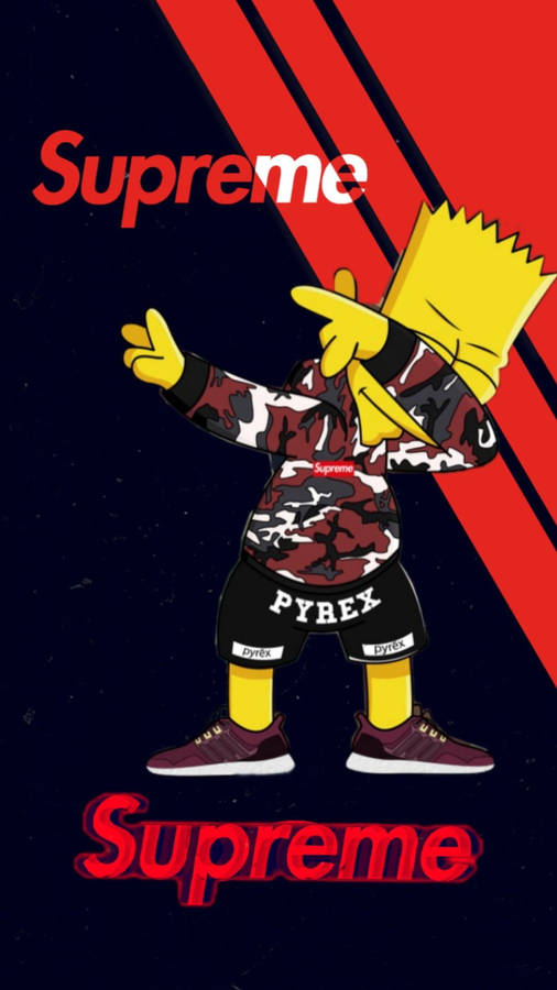 Cool Supreme Bart Dab Wallpaper