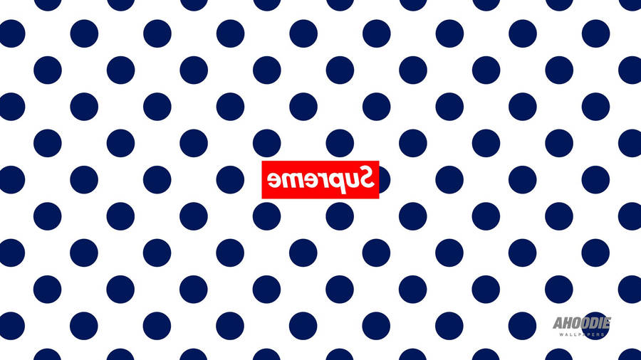 Cool Supreme Blue Polka Dots Wallpaper