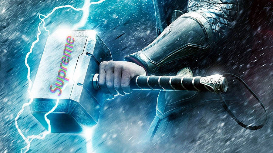 Cool Supreme Mjolnir Wallpaper