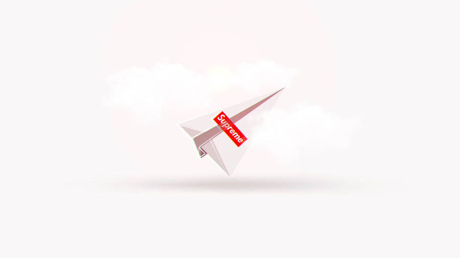 Cool Supreme Paper Airplane Wallpaper