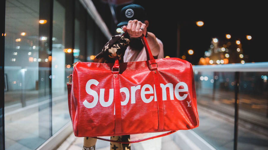 Cool Supreme Red Bag Wallpaper