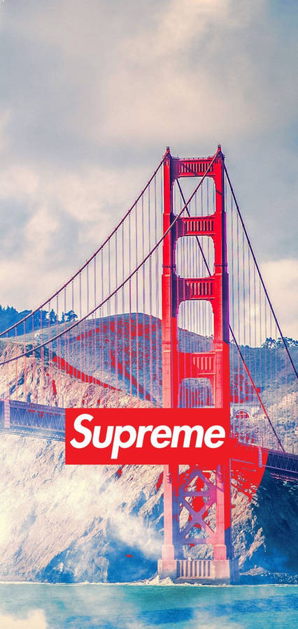 Cool Supreme Red Bridge Wallpaper