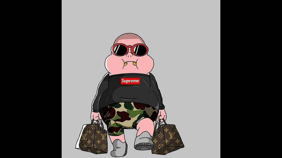 Cool Supreme Streetwear Themed Profile Picture Wallpaper