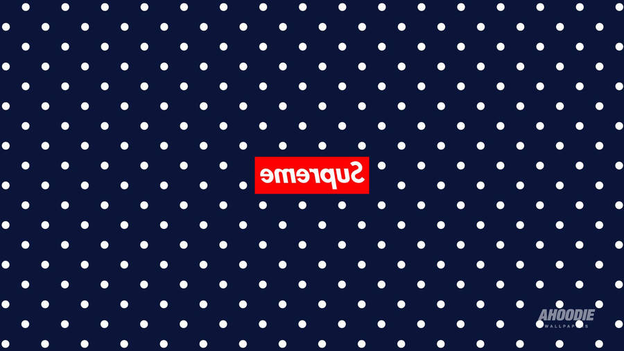 Cool Supreme White Polka Dot Wallpaper