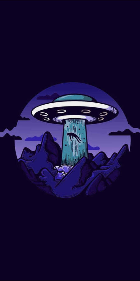 Cool Ufo Abduction Cartoon Wallpaper