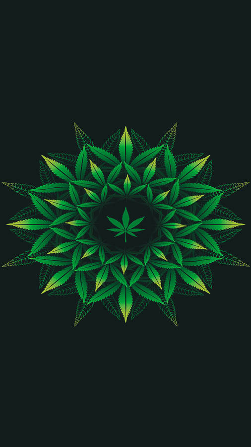 Cool Weed Flower Illusion Wallpaper