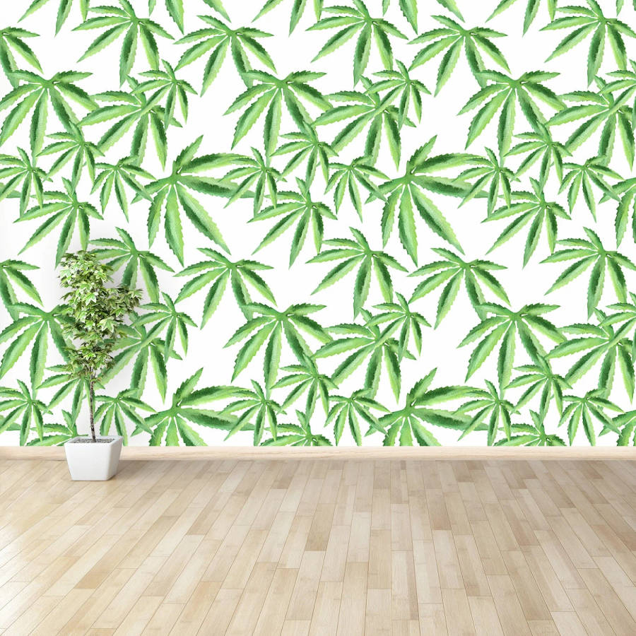 Cool Weed Room Wallpaper