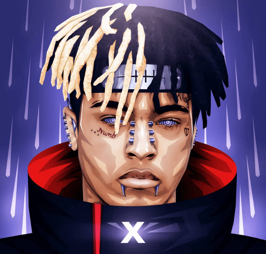 Cool Xxxtentacion As A Hokage Ninja Wallpaper