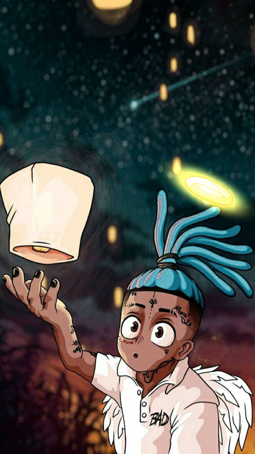 Cool Xxxtentacion Holding A Lantern Wallpaper