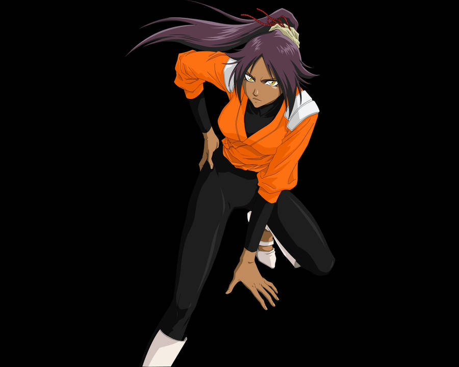 Cool Yoruichi Shihouin Art Wallpaper