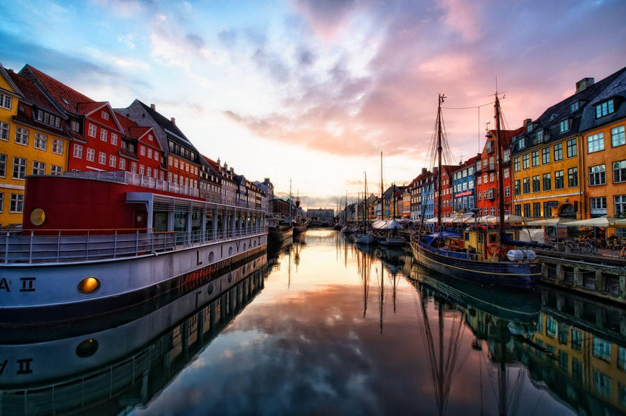 Copenhagen Aesthetic River View Wallpaper