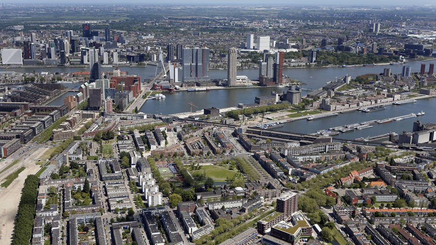 Copenhagen Daytime Aerial View Wallpaper