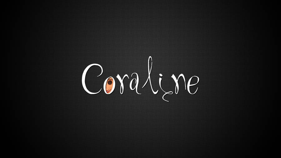 Coraline Black Minimalist Wallpaper