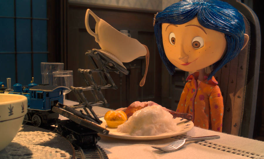 Coraline Breakfast Food Wallpaper