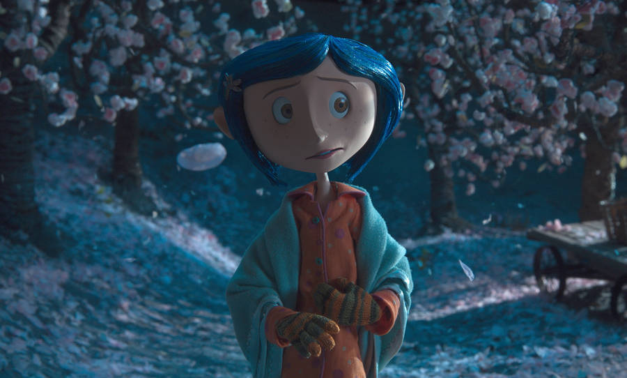 Coraline Cherry Blossom Trees Wallpaper